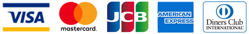 クレジットカード決済（VISA／MasterCard／JCB／AMERICAN EXPRESS／Diners Club）